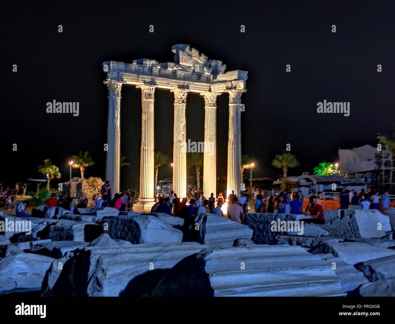 August 25, 2018 - Side is a resort town on the southern Mediterranean ...