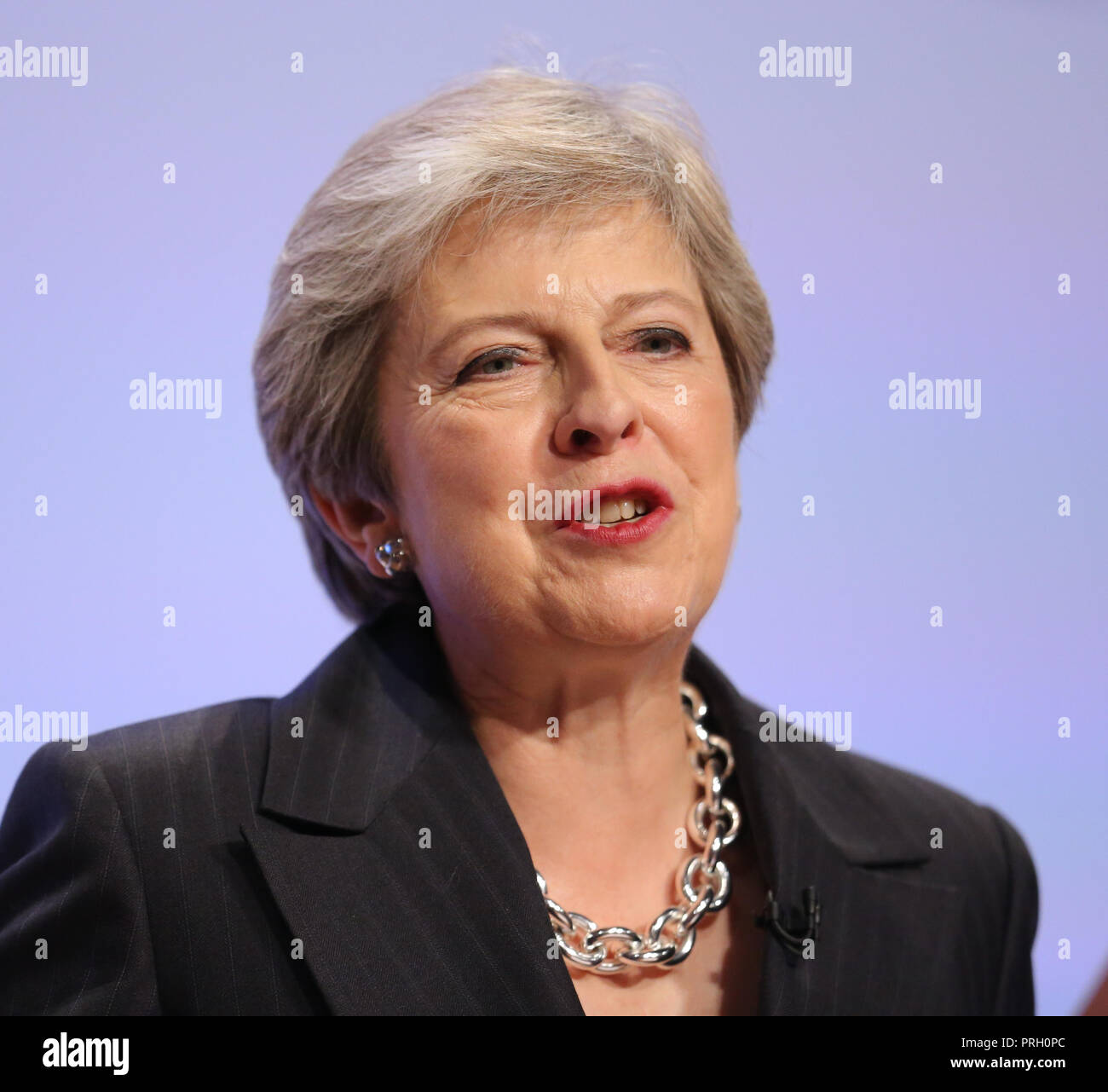Birmingham, UK. 3rd Oct 2018. Theresa May Mp Prime Minister & Conservative Party Leader Conservative Party Conference 2018 The Icc, Birmingham, England 03 October 2018 Addresses The Conservative Party Conference 2018 At The Icc, Birmingham, England Credit: Allstar Picture Library/Alamy Live News Stock Photo