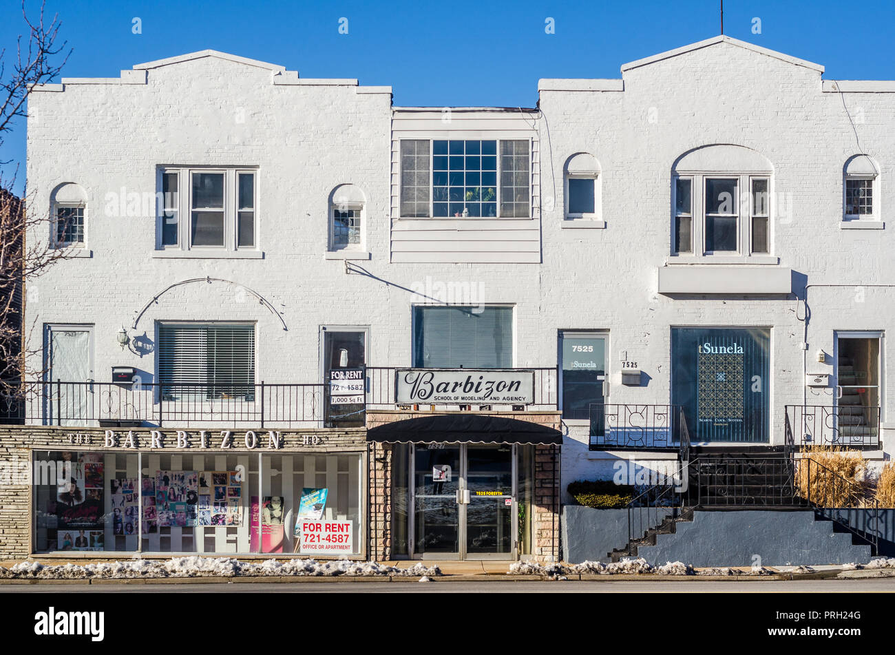 Commercial buildings in downtown Clayton Stock Photo Alamy