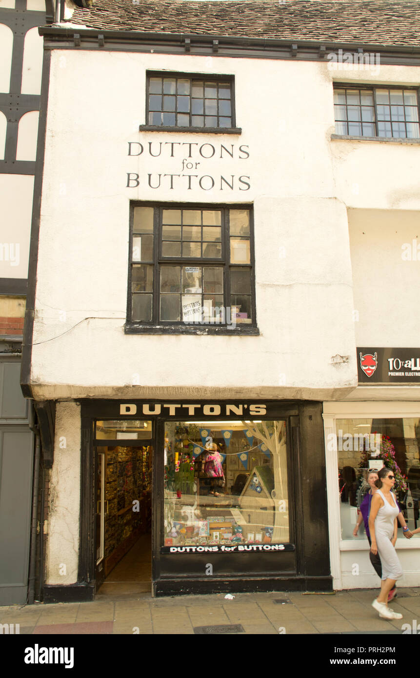 Duttons for Buttons Store in York Stock Photo