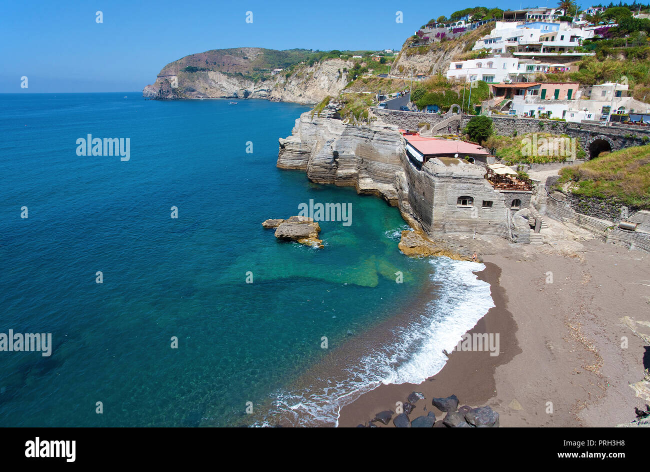 Picturesque coastline of Sant' Angelo, Ischia island, Gulf of Neapel, Italy Stock Photo