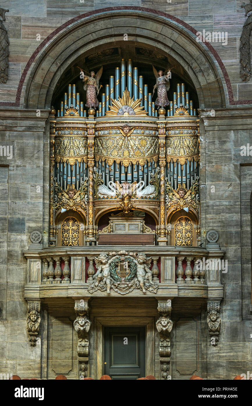 organ of the Church of Frederik Stock Photo