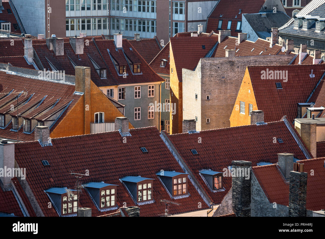 view from the Rundetarn tower, latin quarter. Copenhagen, Denmark, Europe Stock Photo