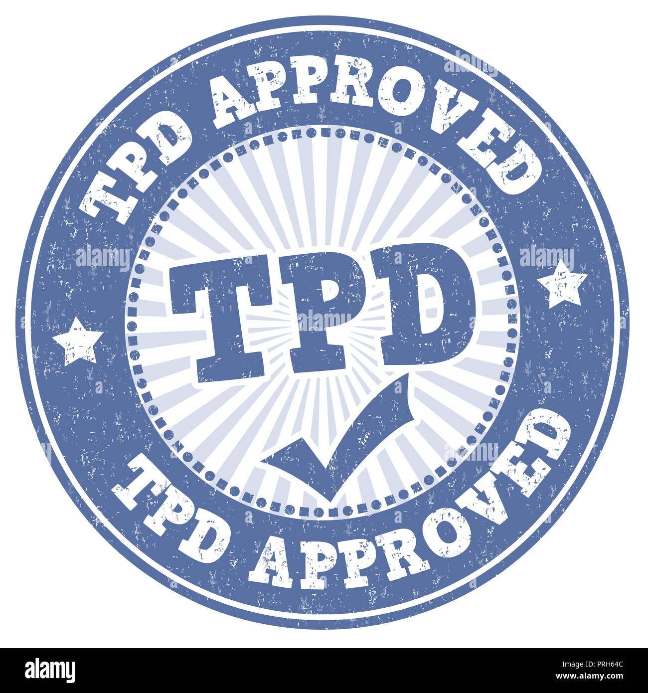 TDP (Tobacco Products Directive) approved sign or stamp on white