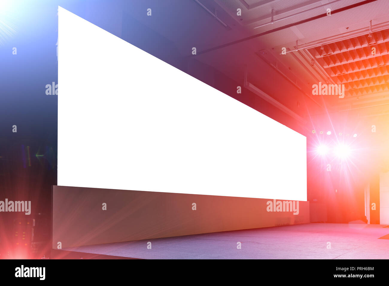 blank large led billboard screen panel background on event light and sound  stage show Stock Photo - Alamy