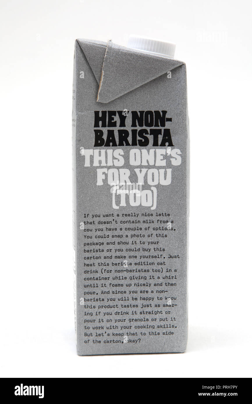 The Original Oatly Barista Edition Alternative to Milk Stock Photo - Alamy
