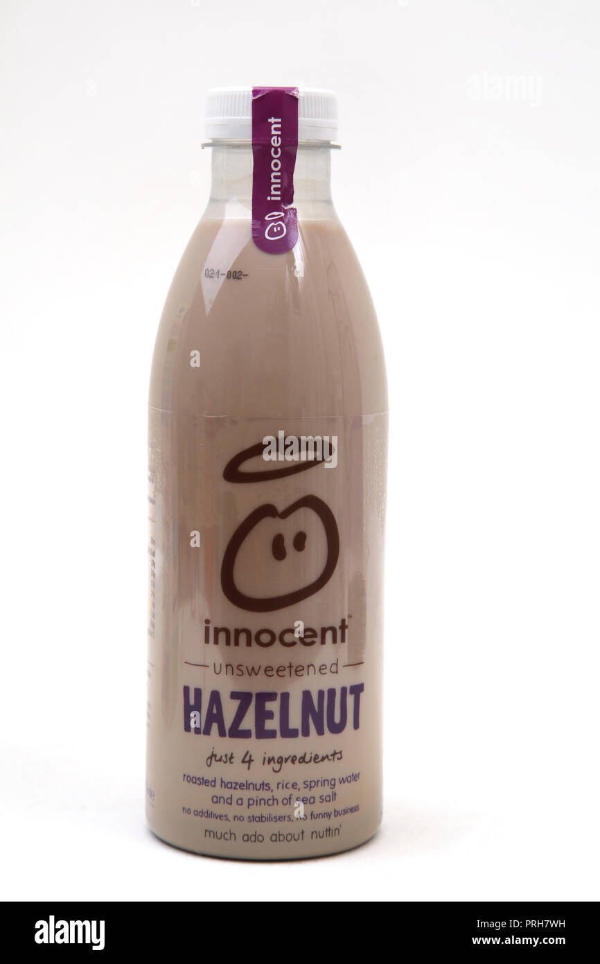 Innocent Hazelnut Drink Stock Photo