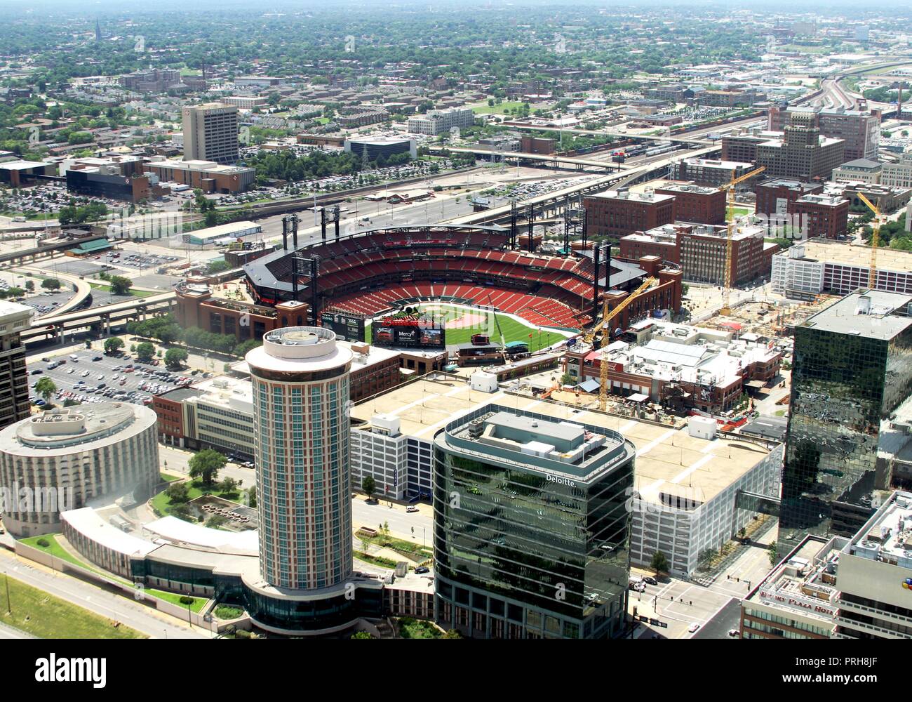 St. Louis stadium seen from above Stock Photo