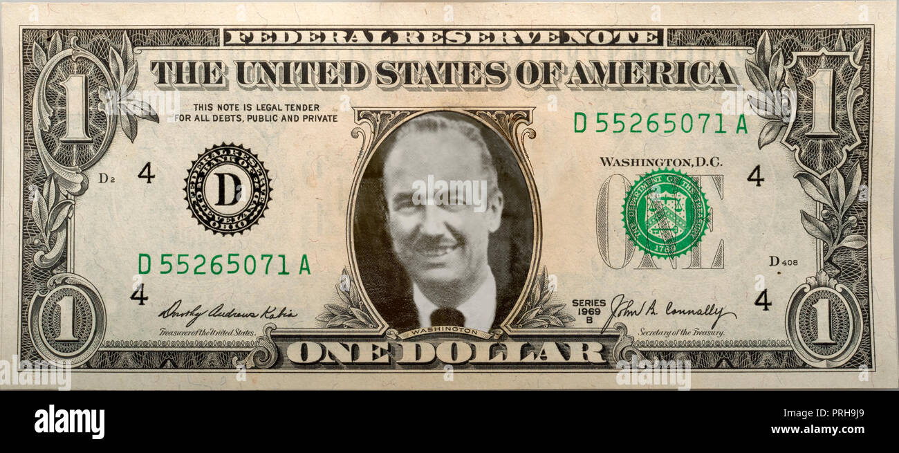 Actual Novelty Fred Trump Tip Dollar Stock Photo