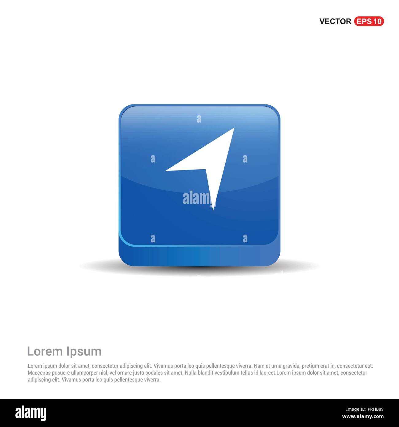 Paper Plane Icon - 3d Blue Button Stock Vector Image & Art - Alamy