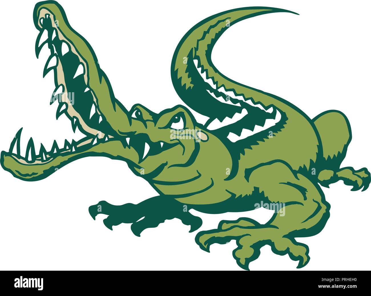crocodile cartoon. Animal cartoon character Vector Illustration. Stock Vector