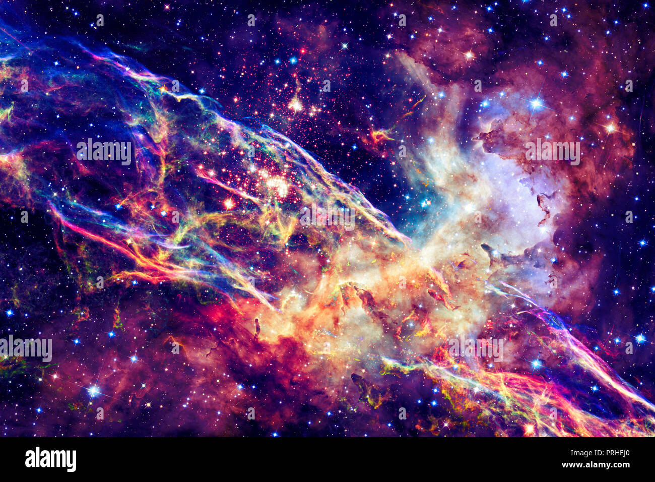 Colorful nebula in outer space. Elements of this image furnished by ...