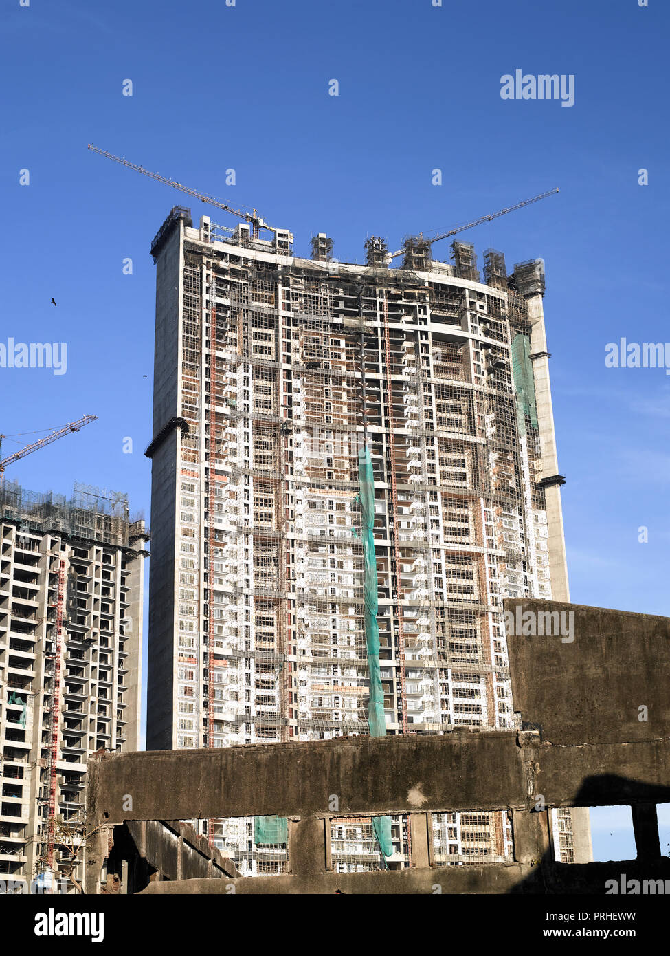Construction in progress of Lodha Bellissimo, Mahalaxmi, Mumbai, India