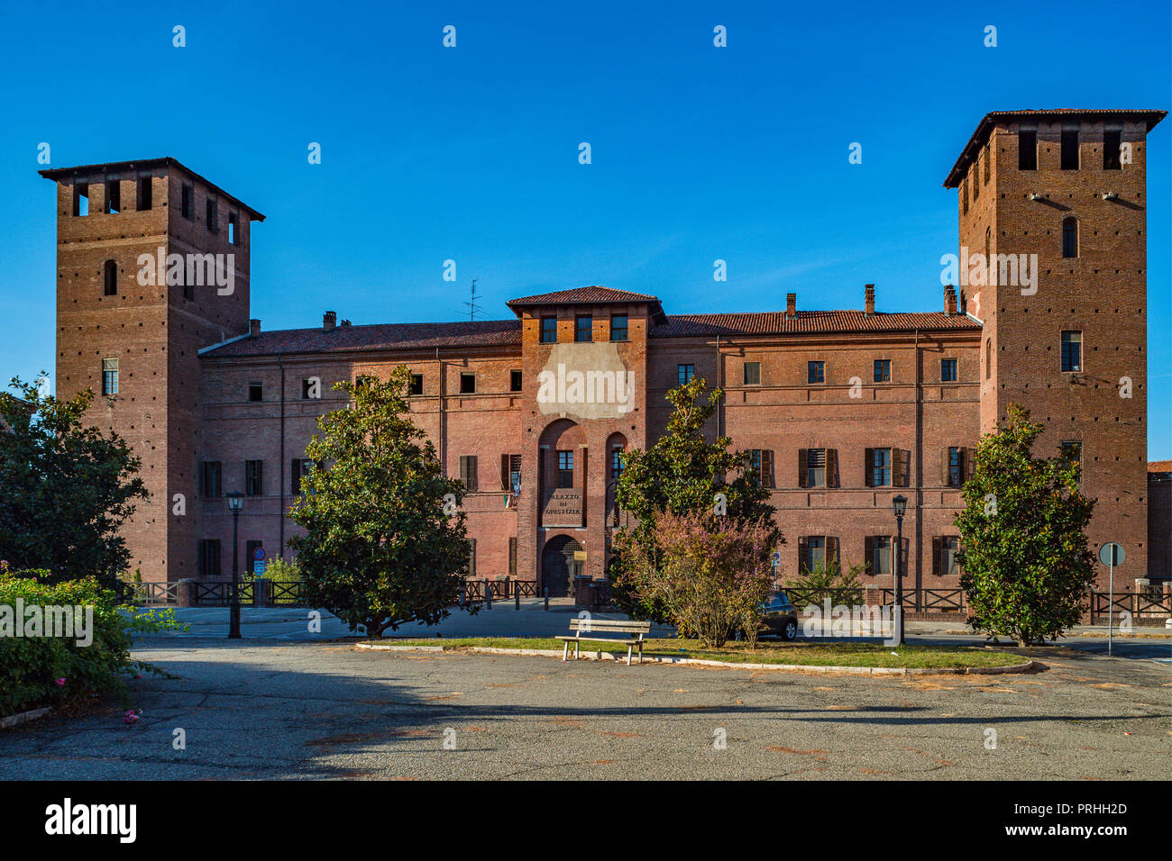 Italy Piedmont Vercelli Beato Amedeo castle, court, Stock Photo