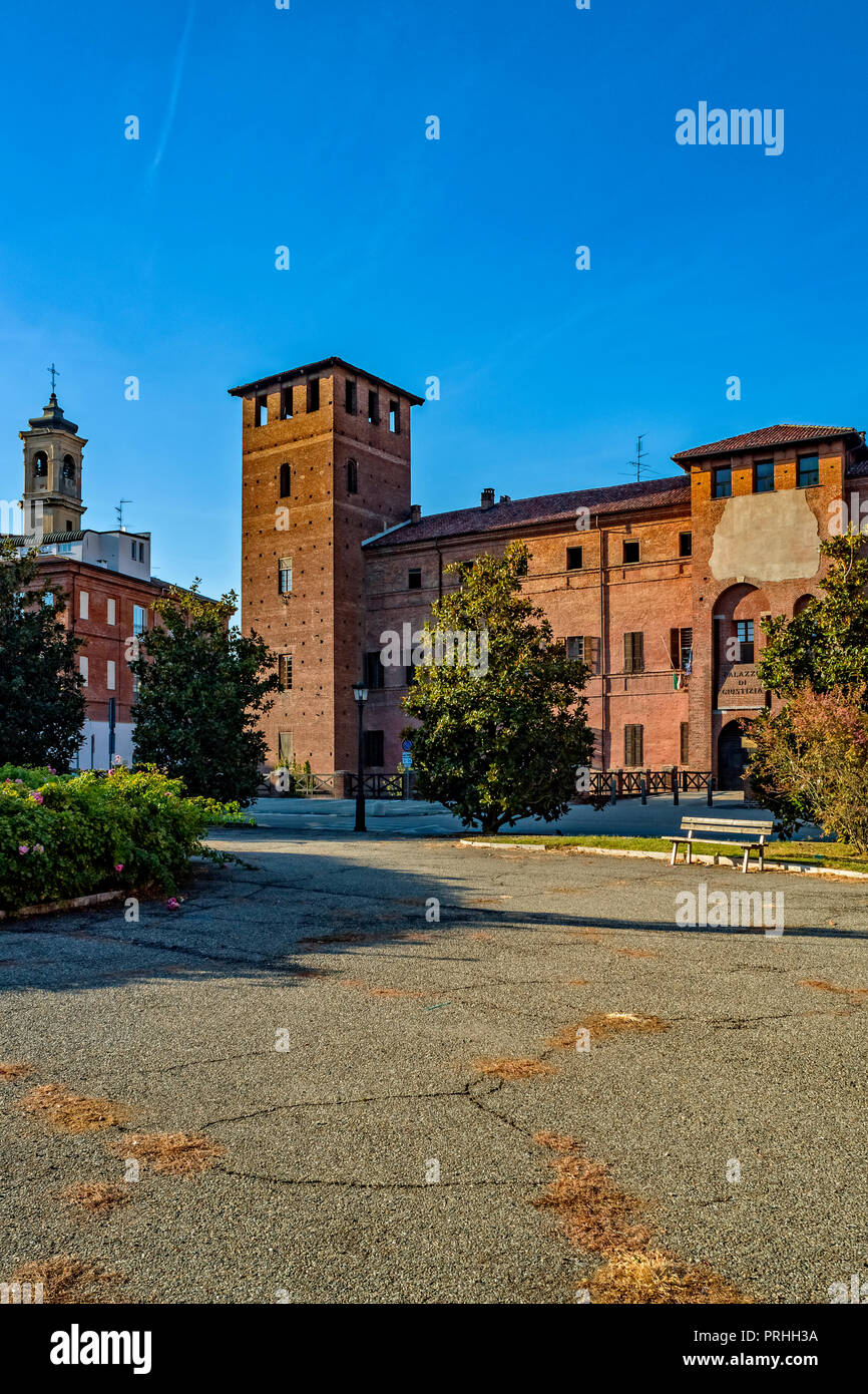 Italy Piedmont Vercelli Beato Amedeo castle, court, Stock Photo