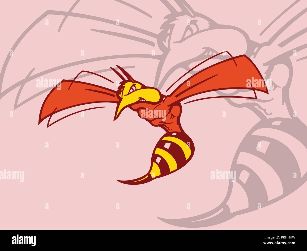 Bee cartoon character. Vector Illustration. Stock Vector