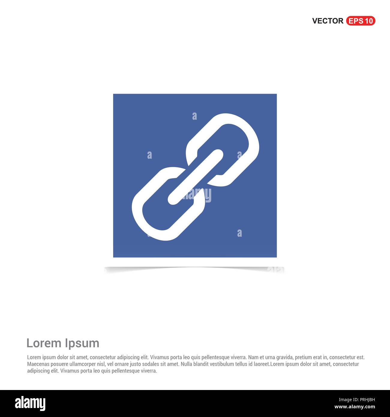 Chain link icon - Blue photo Frame Stock Vector Image & Art - Alamy