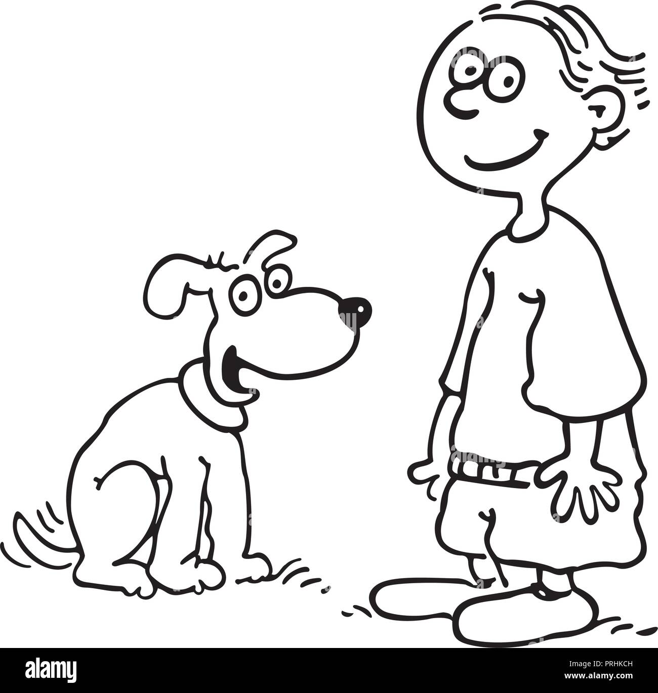 boy with dog. outlined cartoon handrawn sketch illustration vector Stock Vector Image & Art - Alamy boy with dog. outlined cartoon handrawn sketch illustration vector Stock Vector Image & Art - Alamy
