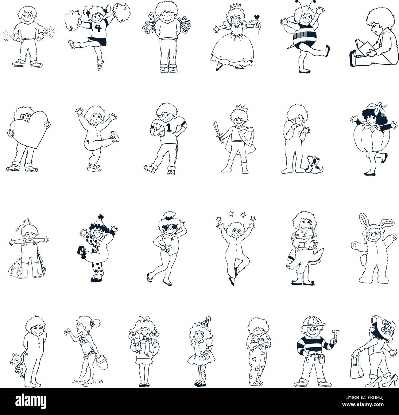 Kids illustration set Stock Vector Image & Art - Alamy