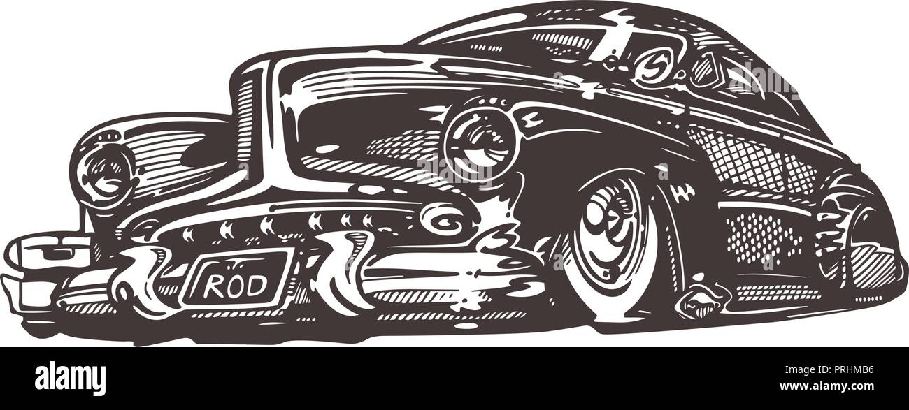 classic retro hot-rod cars, isolated on background. cartoon Vector  Illustration design Stock Vector Image & Art - Alamy