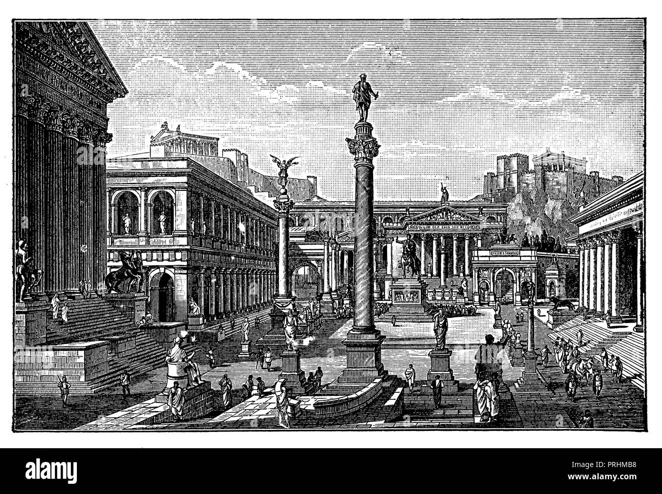 Forum Romanun, market square at Rome, 1919 Stock Photo - Alamy