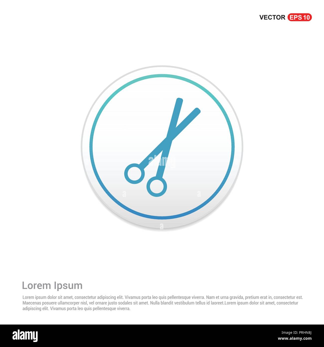 Scissor Icon white circle button Stock Vector Image & Art Alamy