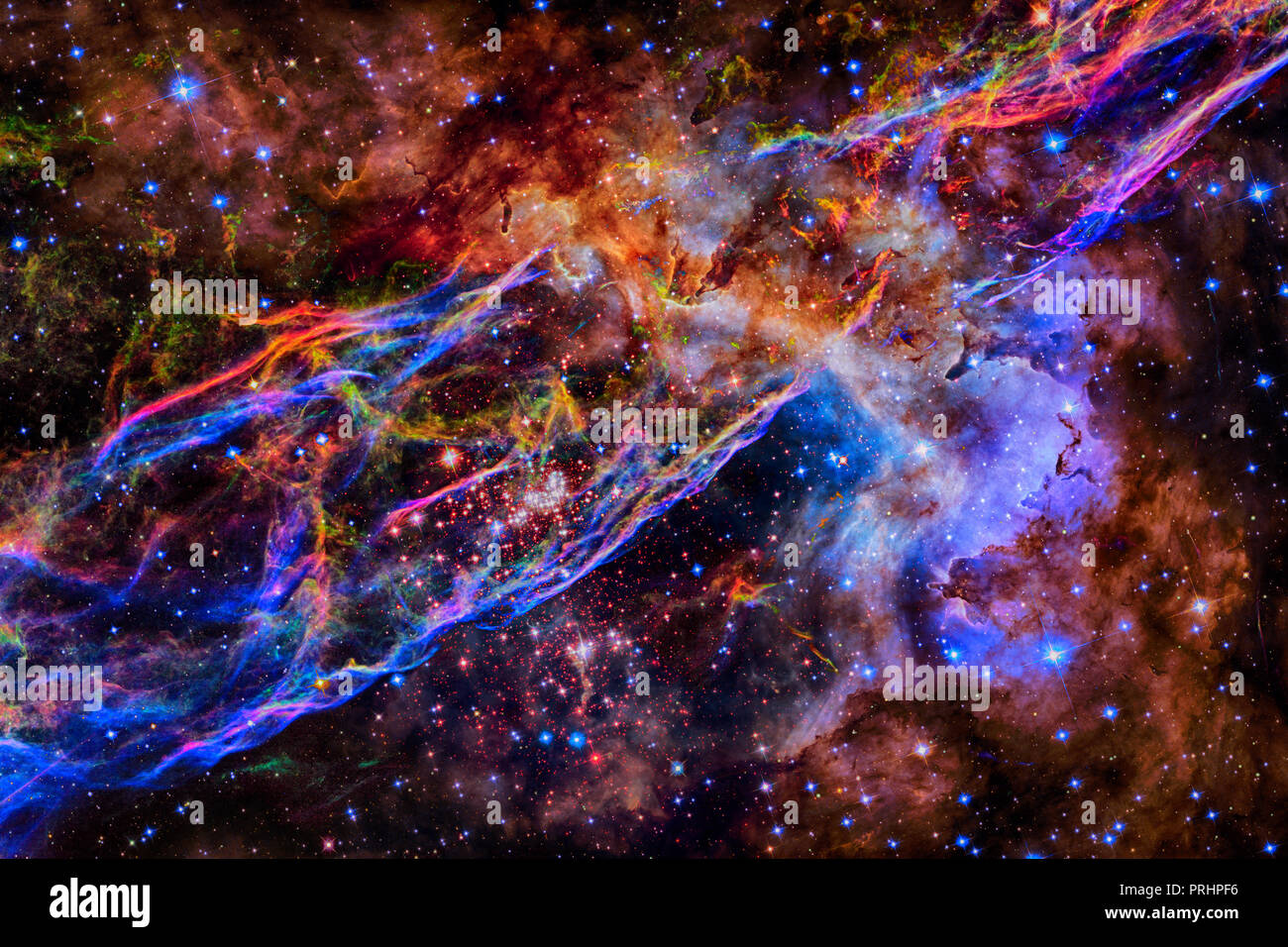 Colorful nebula in outer space. Elements of this image furnished by ...