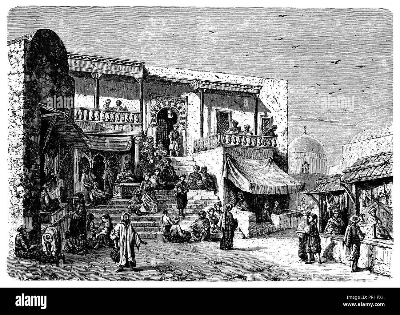 Arabic Coffee House Black And White Stock Photos Images Alamy