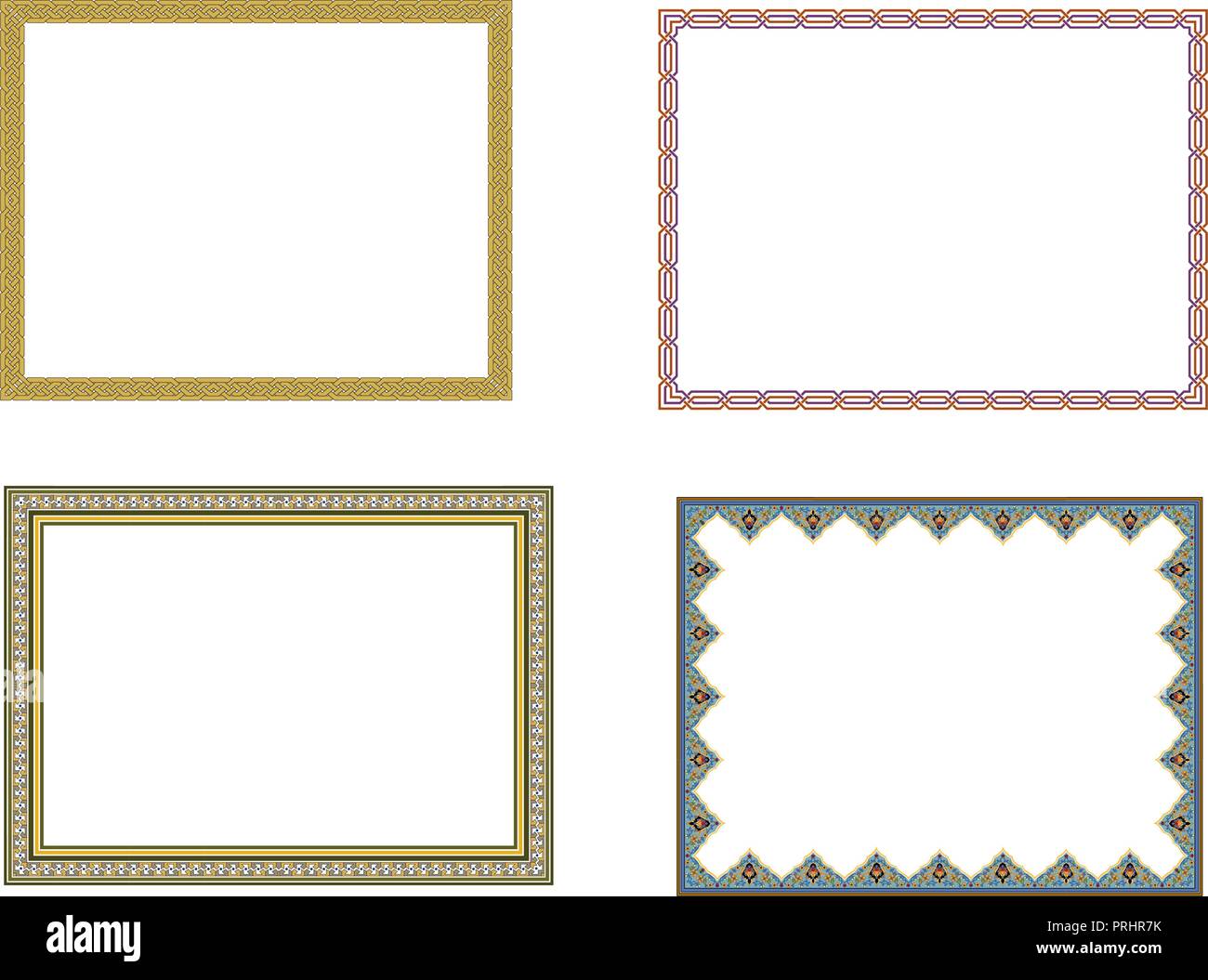 square elegant frame.. Vector Illustration. Stock Vector