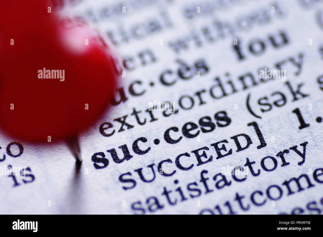 word success pinned on a vocabulary Stock Photo