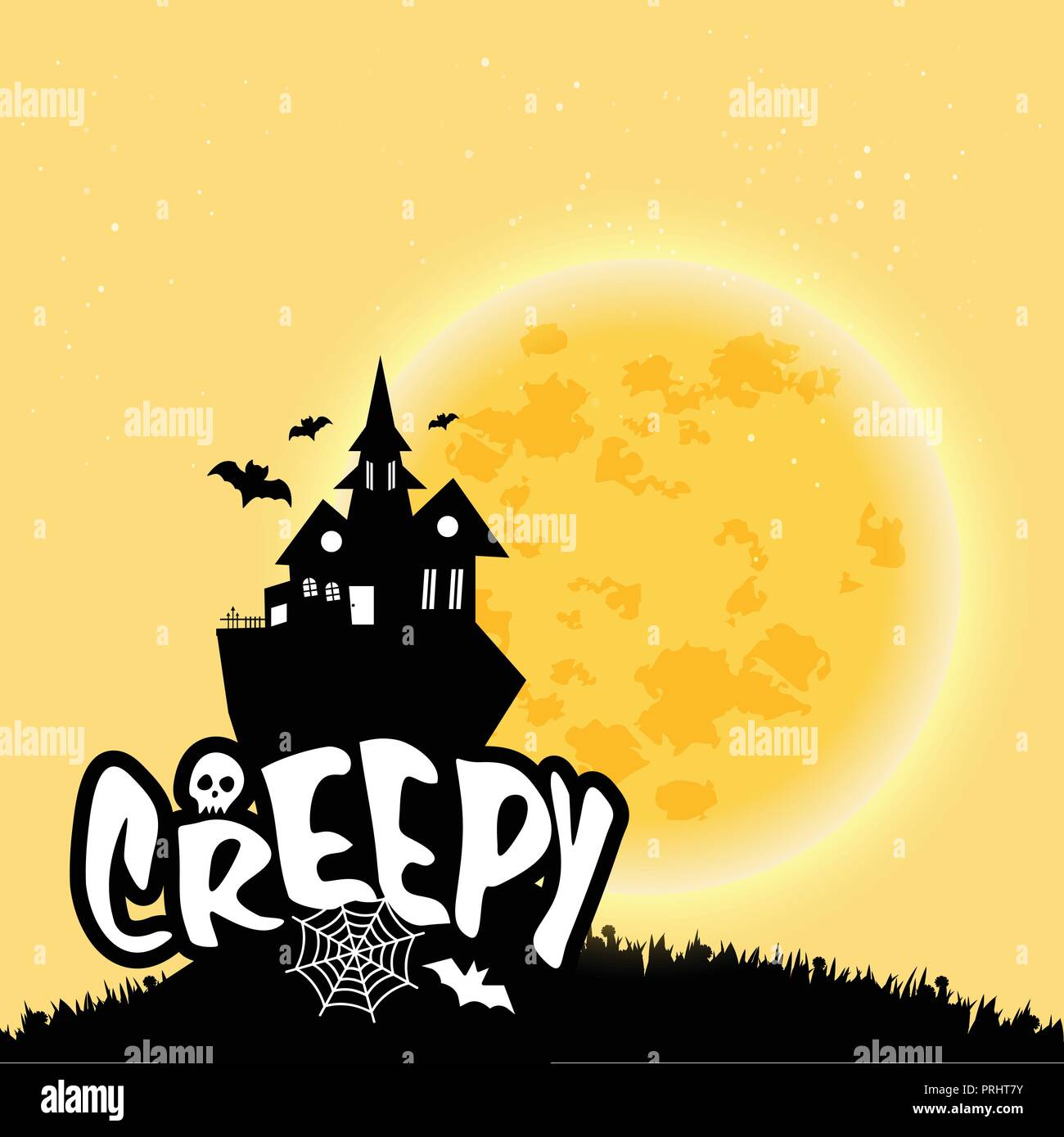Happy Halloween scary Night background Stock Vector Image & Art - Alamy