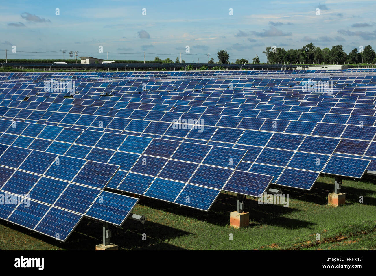 Solar energy with blue sky, Solar panel is a clean and energy for free