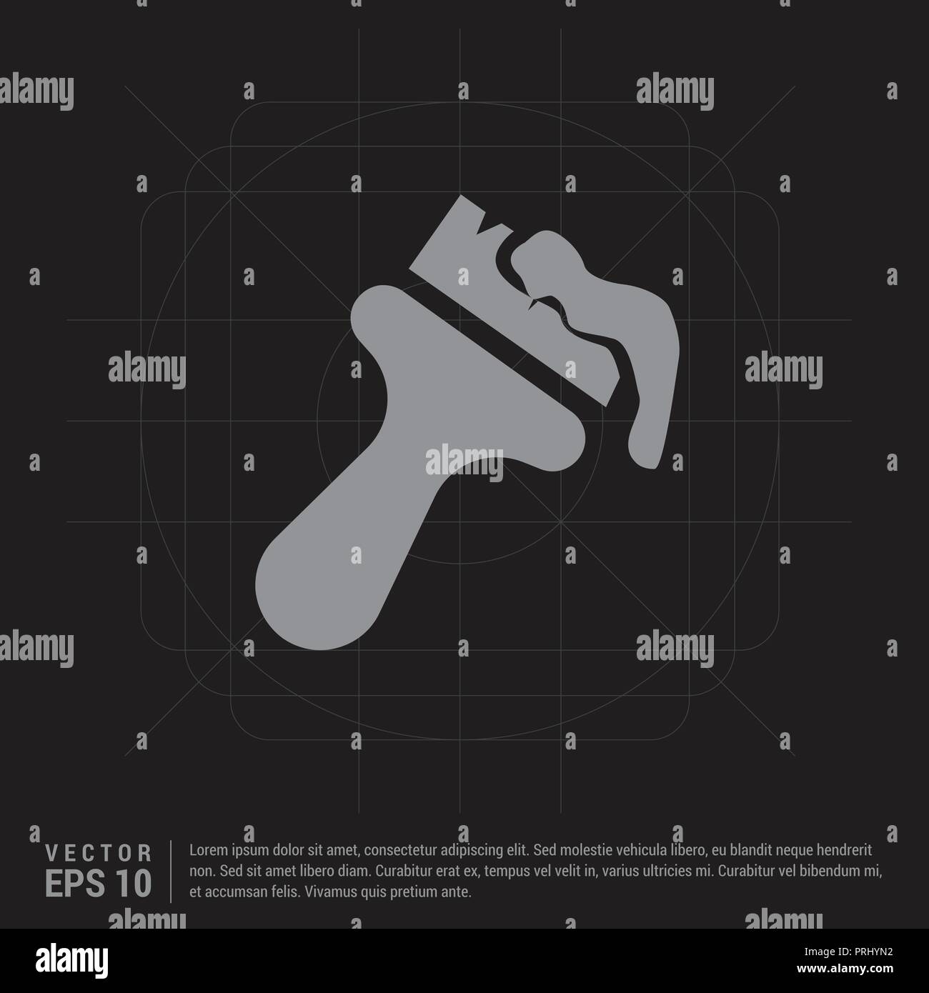 Paint brush icon - Black Creative Background - Free vector icon Stock