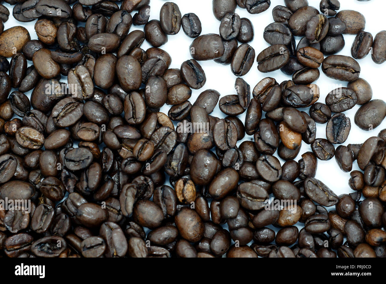 brown roasted coffee beans Stock Photo