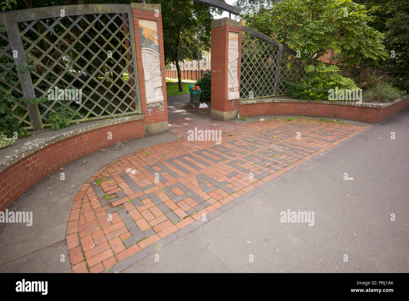 Car park on route of Glamorganshire Canal on west side of North Road,  Cardiff, with Nazareth House opposite and parking ticketing meter on right  Stock Photo - Alamy