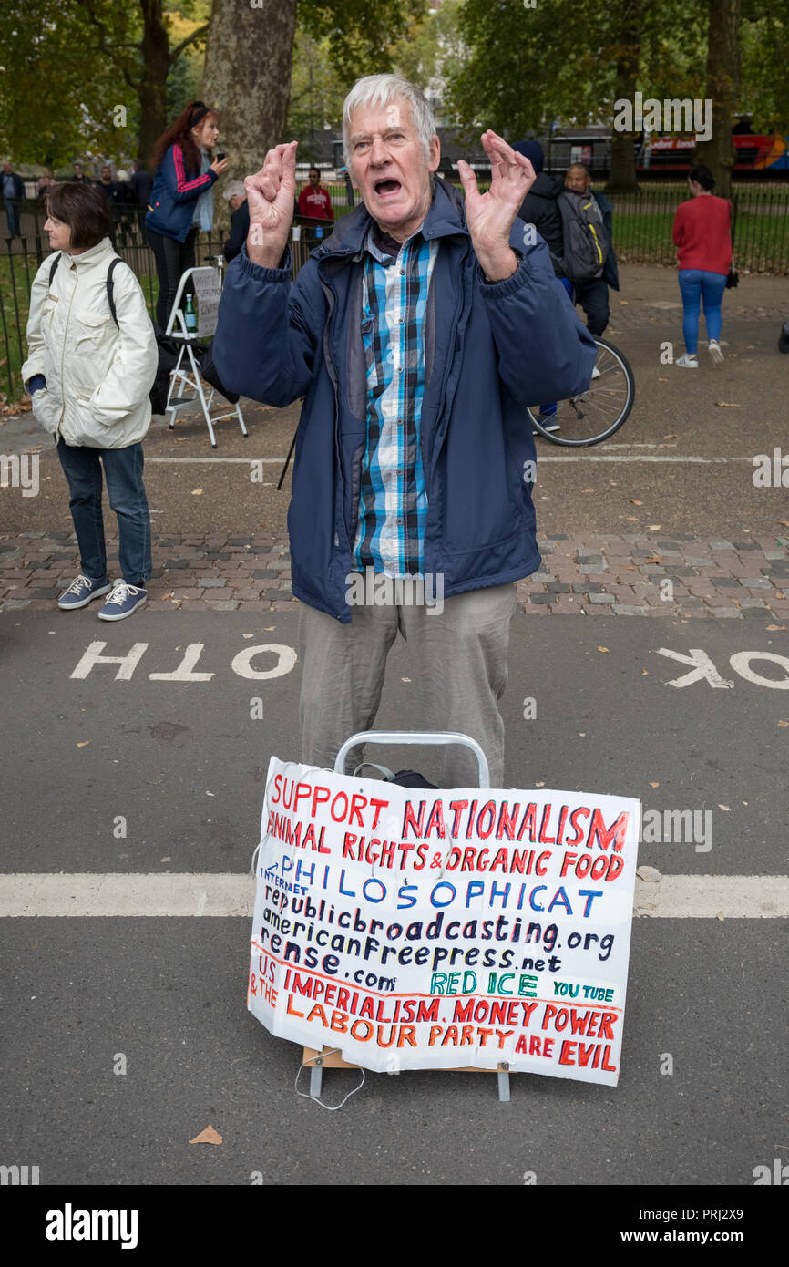 Speakers’ Corner, the public speaking area of Hyde Park in London Stock