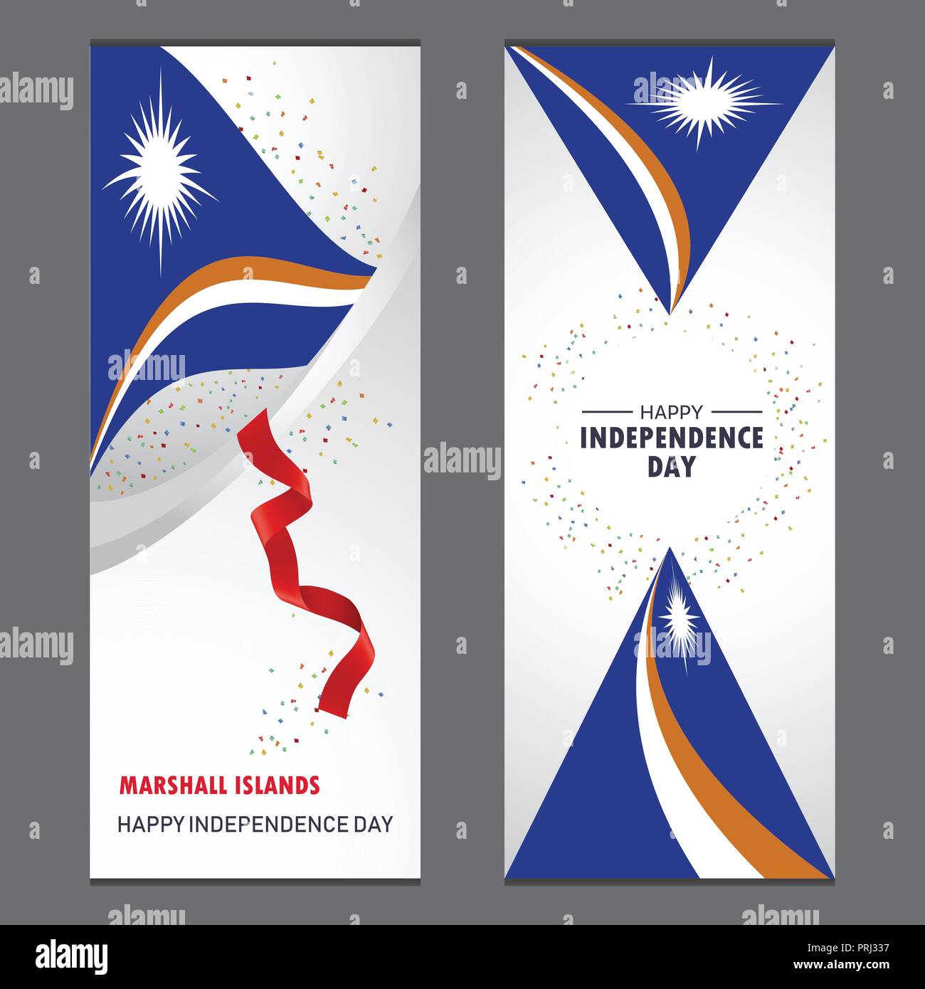 Marshall Islands Happy Independence Day Confetti Celebration