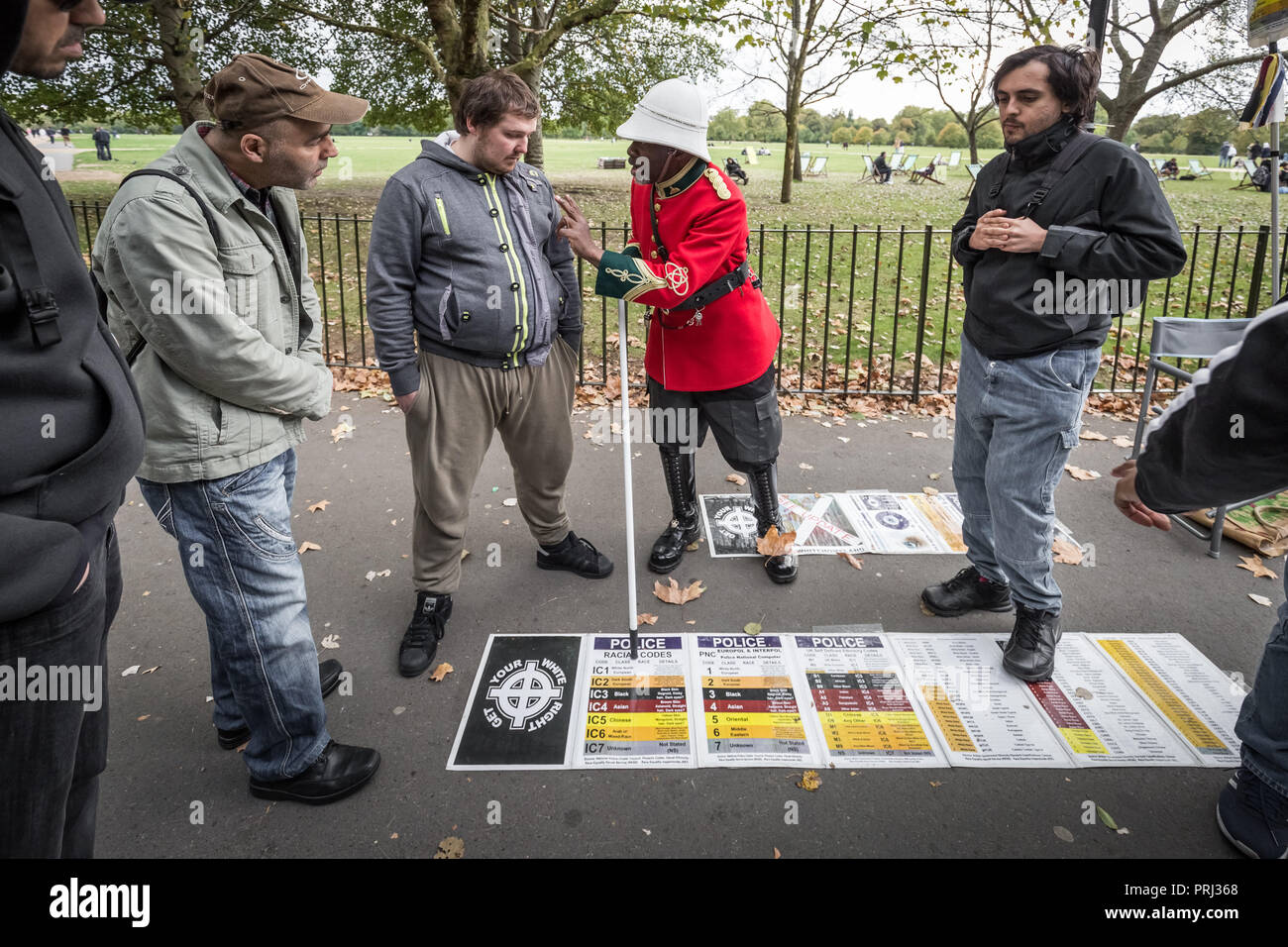 Speakers’ Corner, the public speaking area of Hyde Park in London. Stock Photo