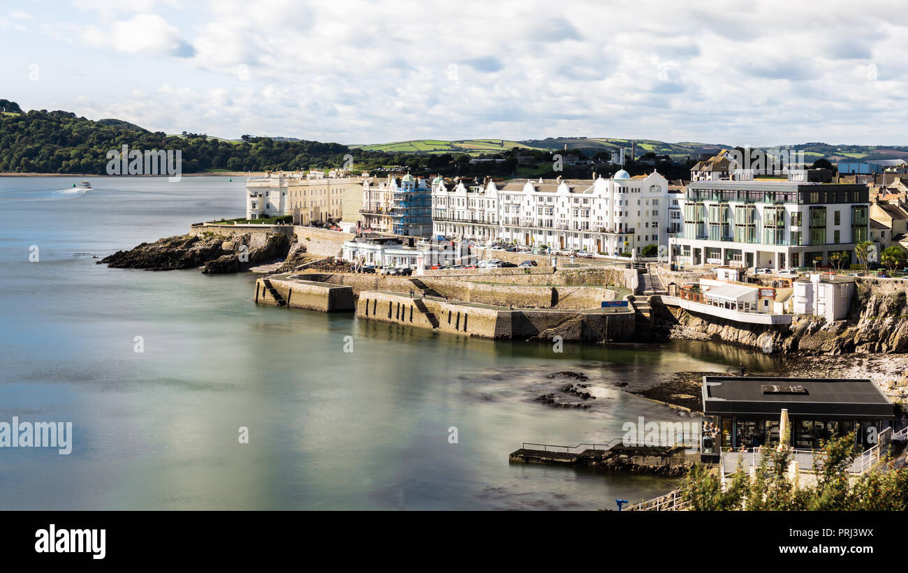 Overlooking Plymouth Hoe Coasts housing and hotels with a Sea View