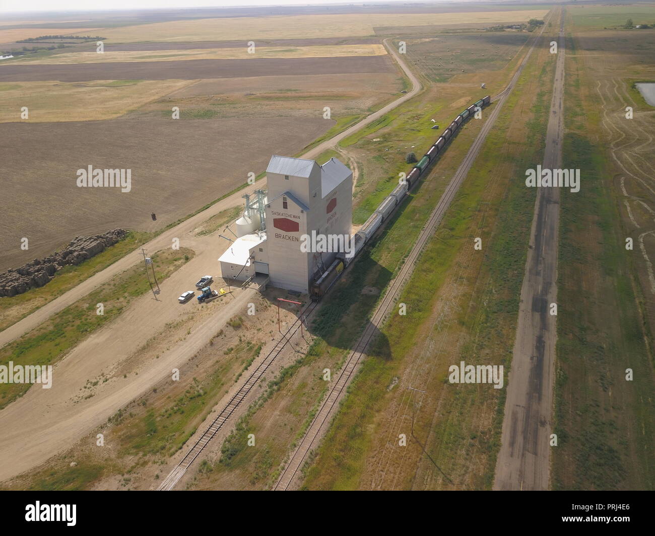 Seed cleaning, grain elevator, Bracken, Saskatchewan, Canada, Palliser