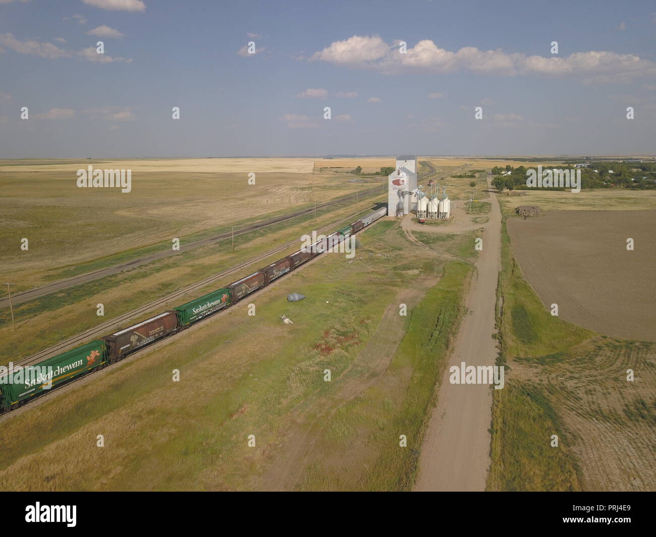 Seed cleaning, grain elevator, Bracken, Saskatchewan, Canada, Palliser