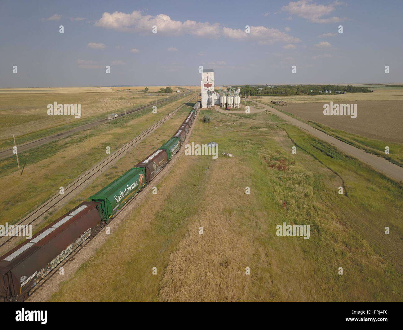 Seed cleaning, grain elevator, Bracken, Saskatchewan, Canada, Palliser