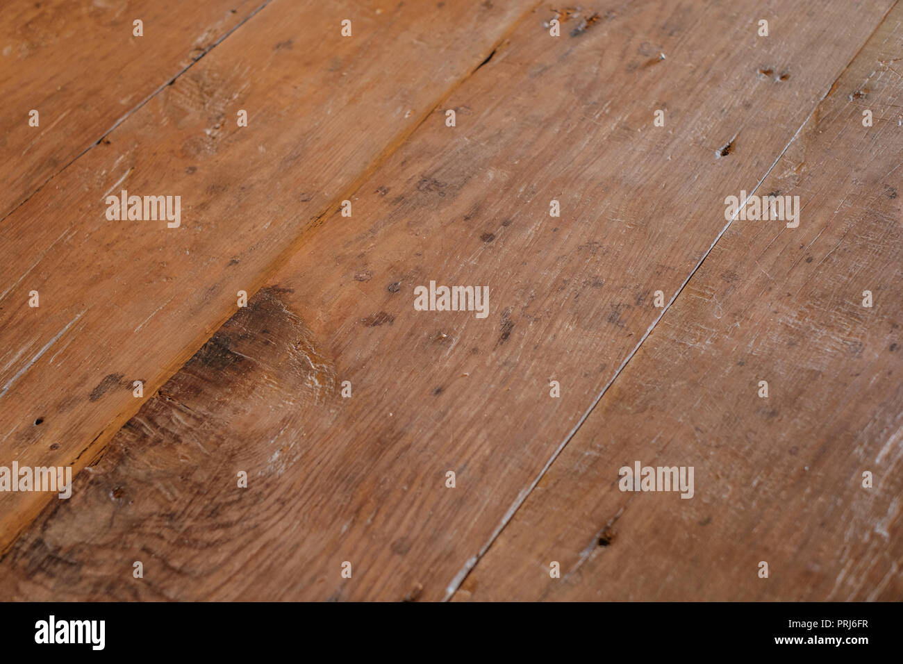 wood table detail, vintage wooden table texture Stock Photo