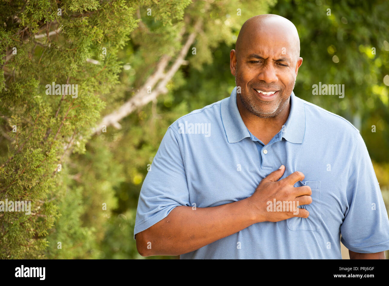 African American man having a heart attack Stock Photo - Alamy