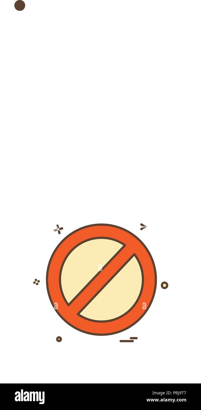 Not allowed icon design vector Stock Vector Image & Art - Alamy