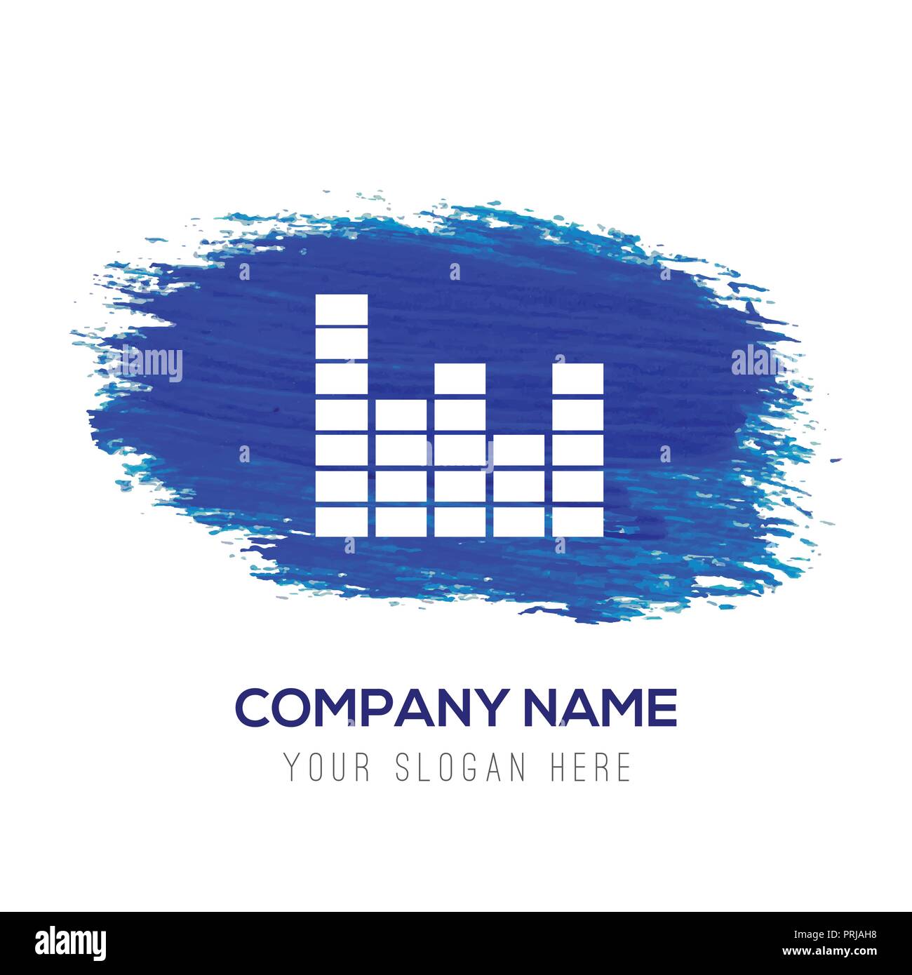Sound Beats Icon - Blue watercolor background Stock Vector Image & Art ...