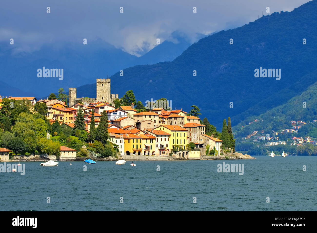 Santa Maria Rezzonico, Lake Como, Lombardy in Italy Stock Photo