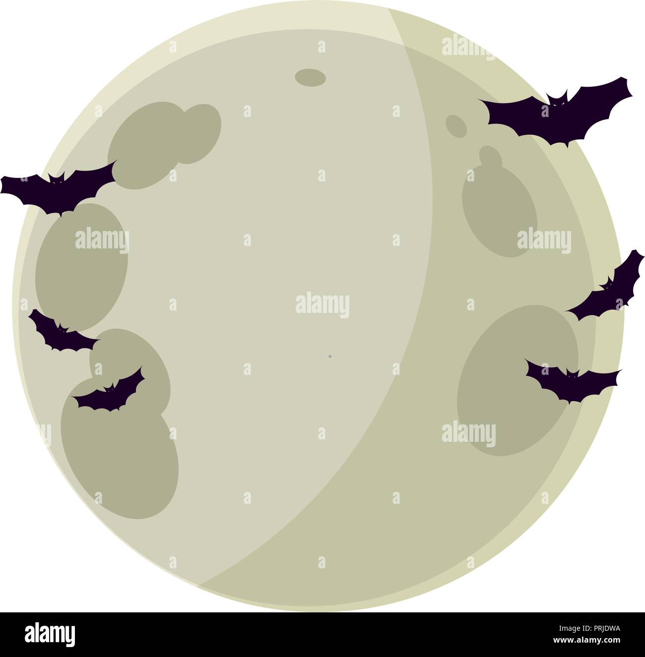 full moon night with bats flying vector illustration design Stock ...