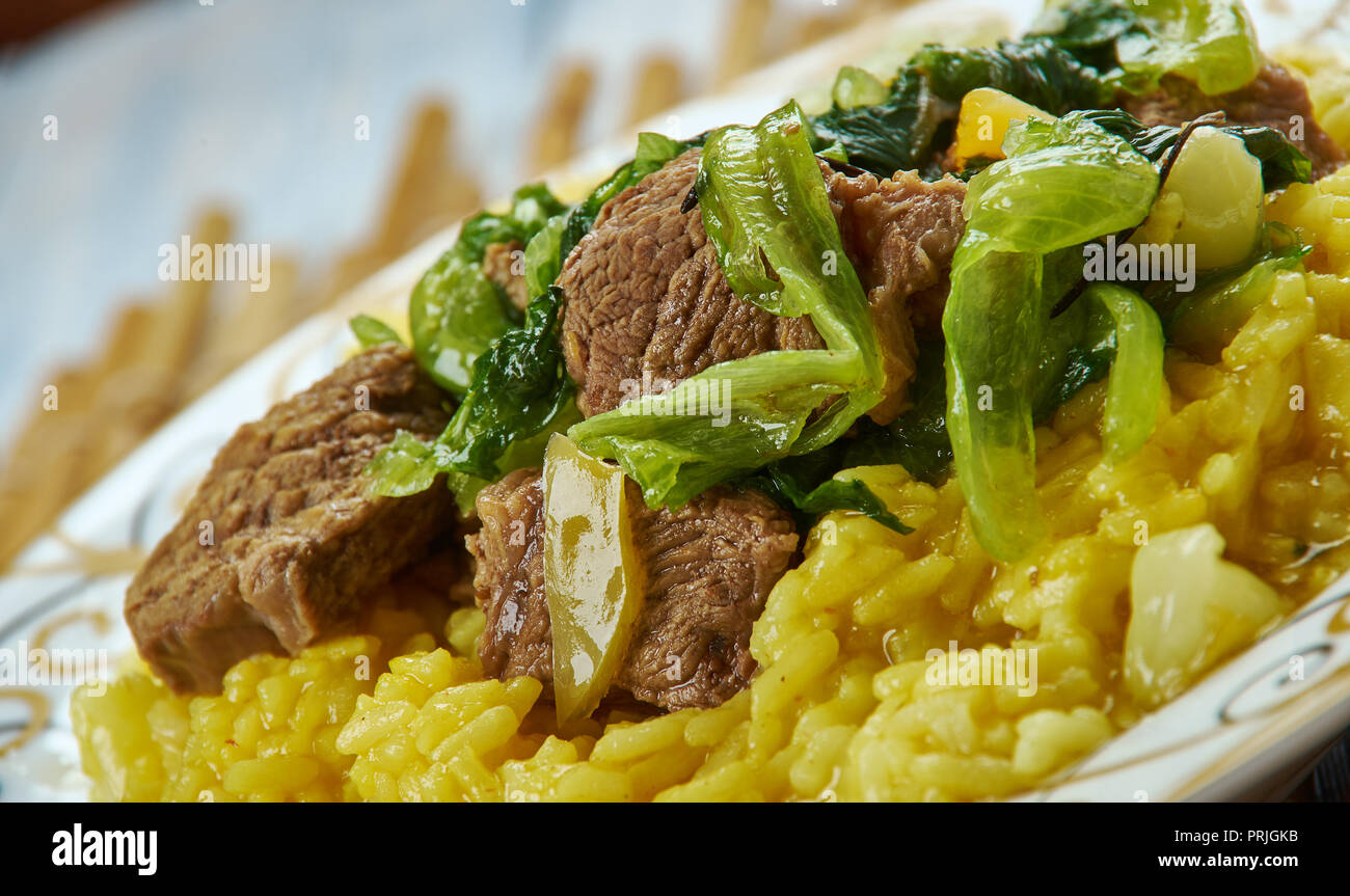 Zilzil Alecha Ethiopian Beef in Green Pepper Sauce Stock Photo Alamy