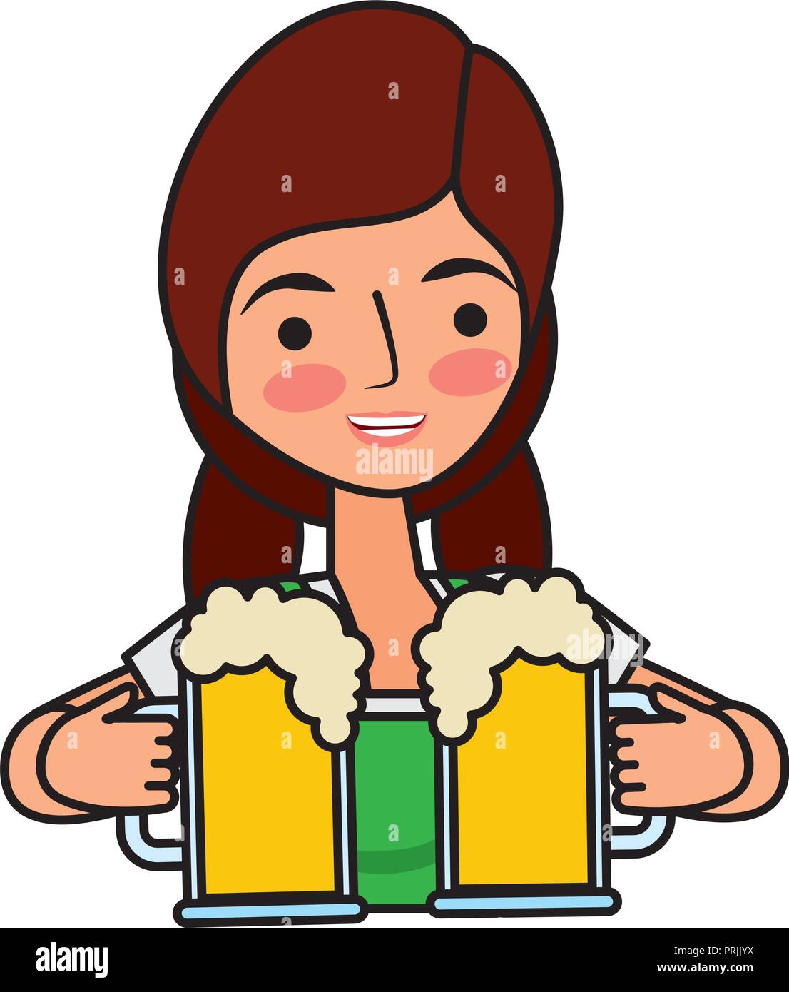 Octoberfest woman Stock Vector Images - Alamy